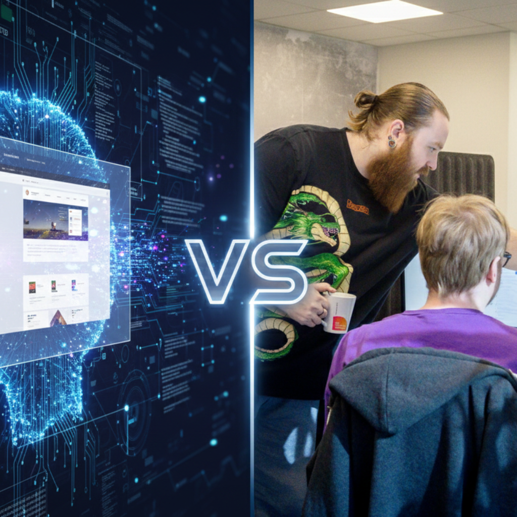 Foto voor Een website laten maken door AI of door Webburo Spring?