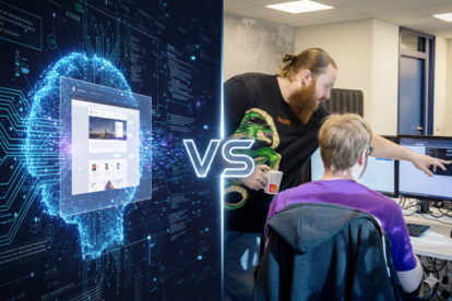 Bekijk deze afbeelding van deze blog Een website laten maken door AI of door Webburo Spring? op Webburo Spring BV