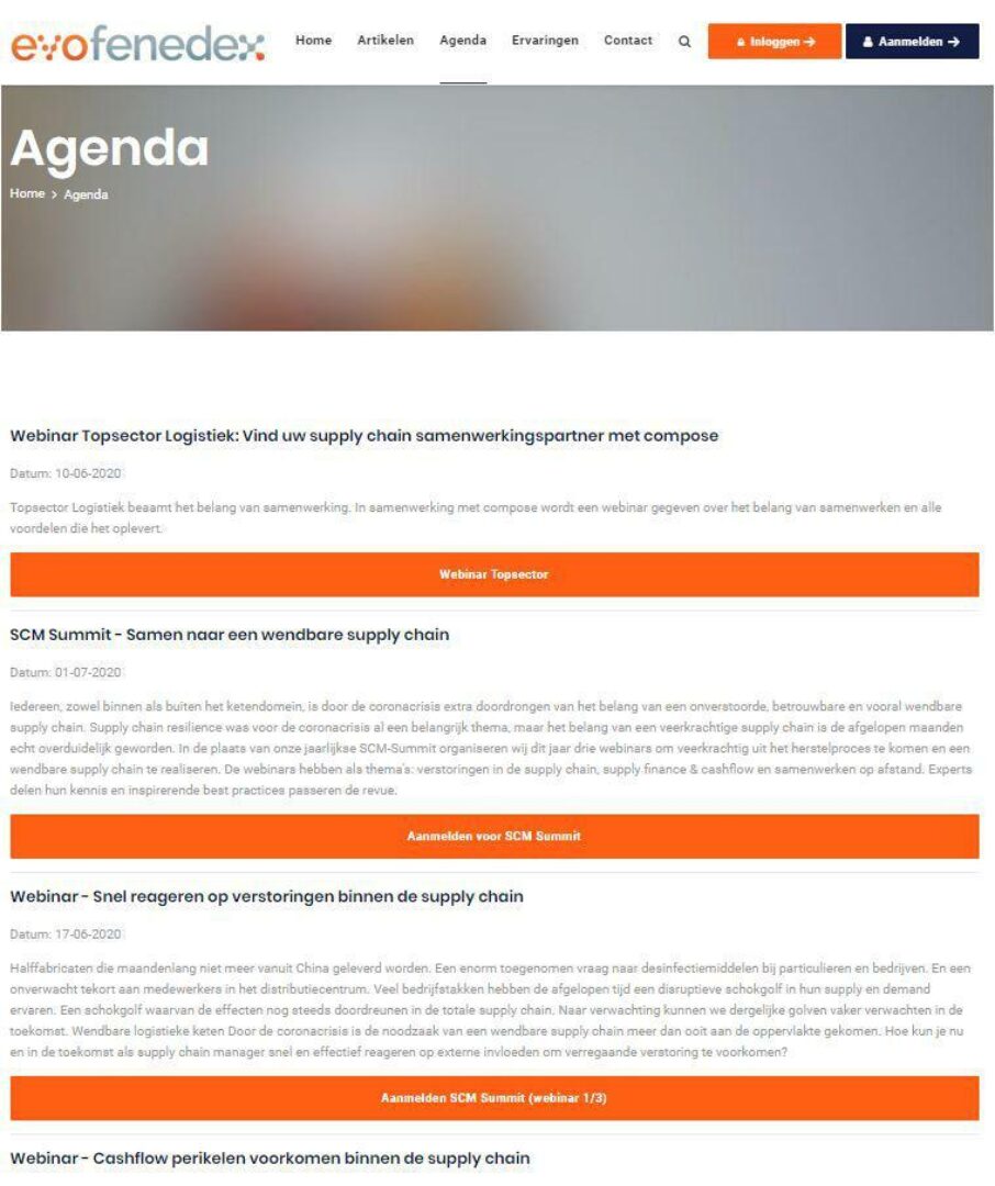 Optimalisatie applicatie voor Evofenedex