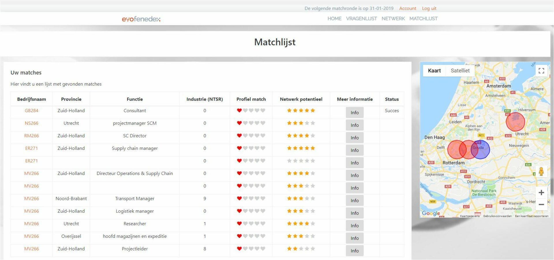 Optimalisatie applicatie voor Evofenedex