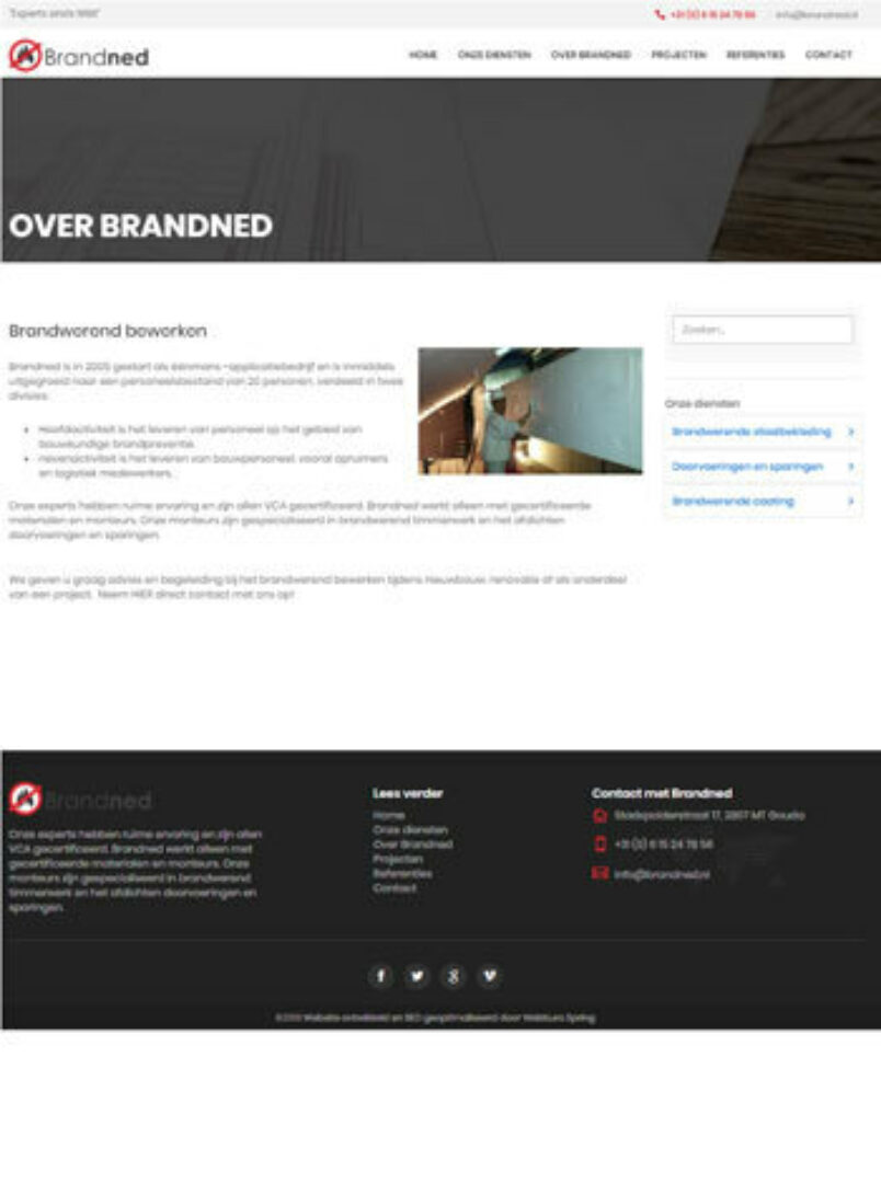 Website voor Brandned