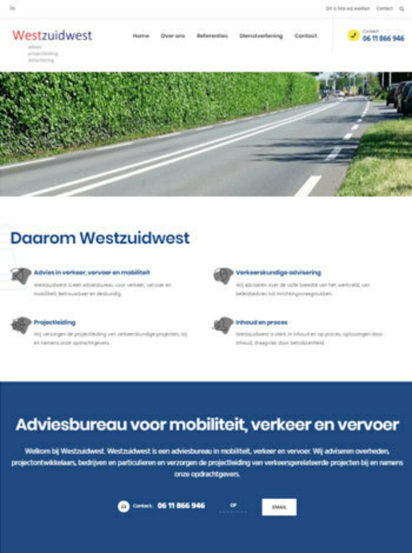 Website voor Westzuidwest